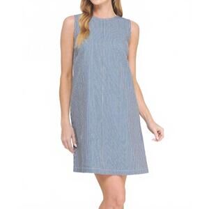 NEW ALLIE ROSE shift mini dress in navy striped